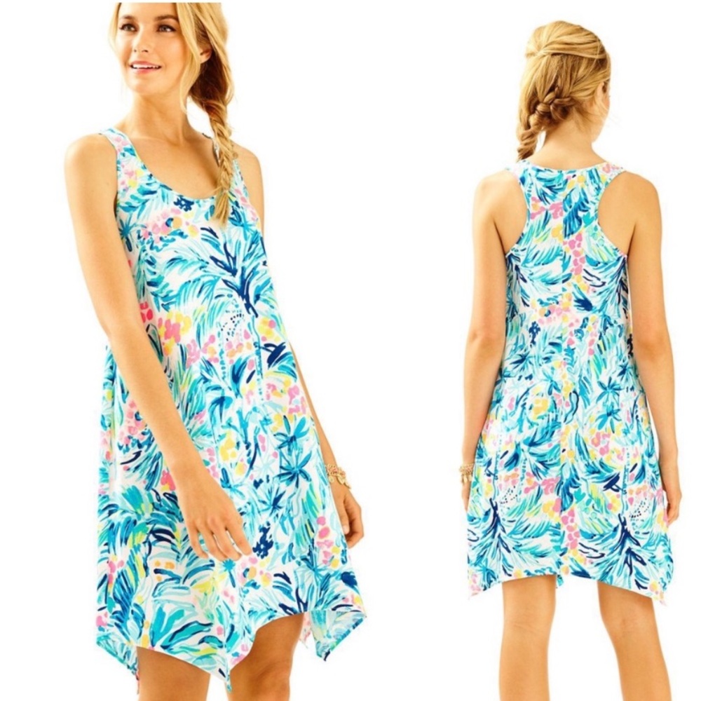 Lilly Pulitzer Melle Trapeze Dress in Tippy Top Blue
